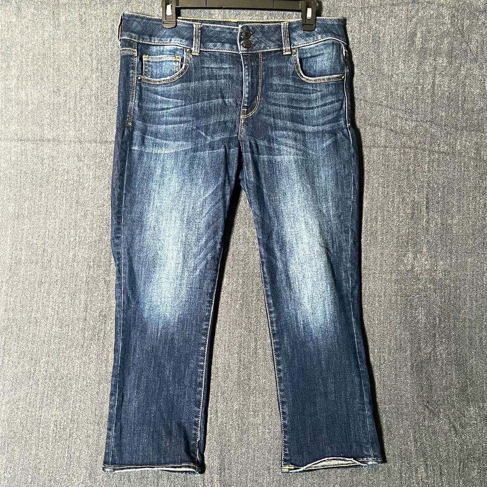 American Eagle Outfitters Womens 14 Regular Bootcut Blue Stretch Denim